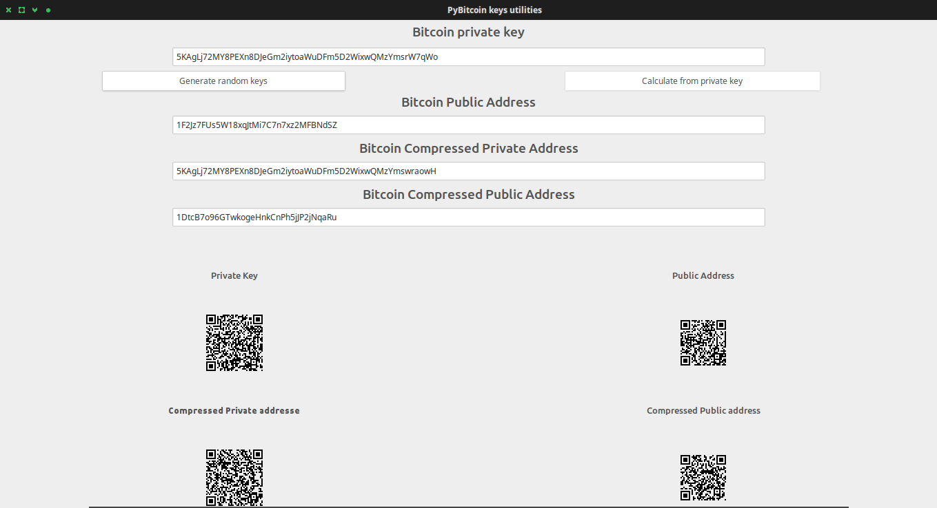 create bitcoin address from private key